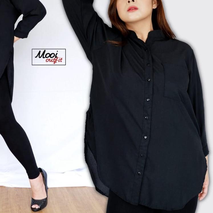 ✯ Kemeja Tunik Jumbo Terbaru / Tunik Kemeja Krah Shanghai Kekinian / Tunik Jumbo Xxxl Ld 120 Modern 