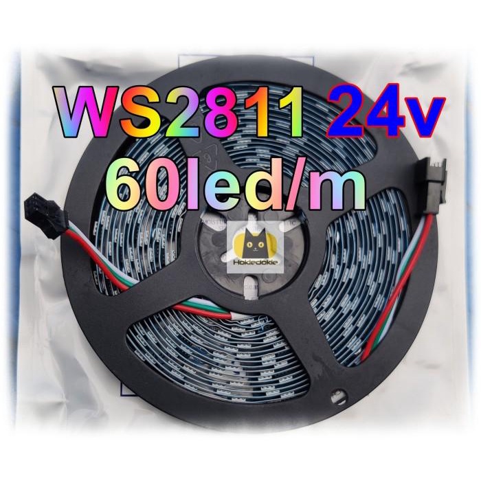 Led strip rgb ws2811 24v 5m 300led Indoor ip30 PCB tebal