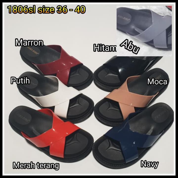 SANDAL WANITA BARA BARA SENDAL KARET IMPORT 1806SL