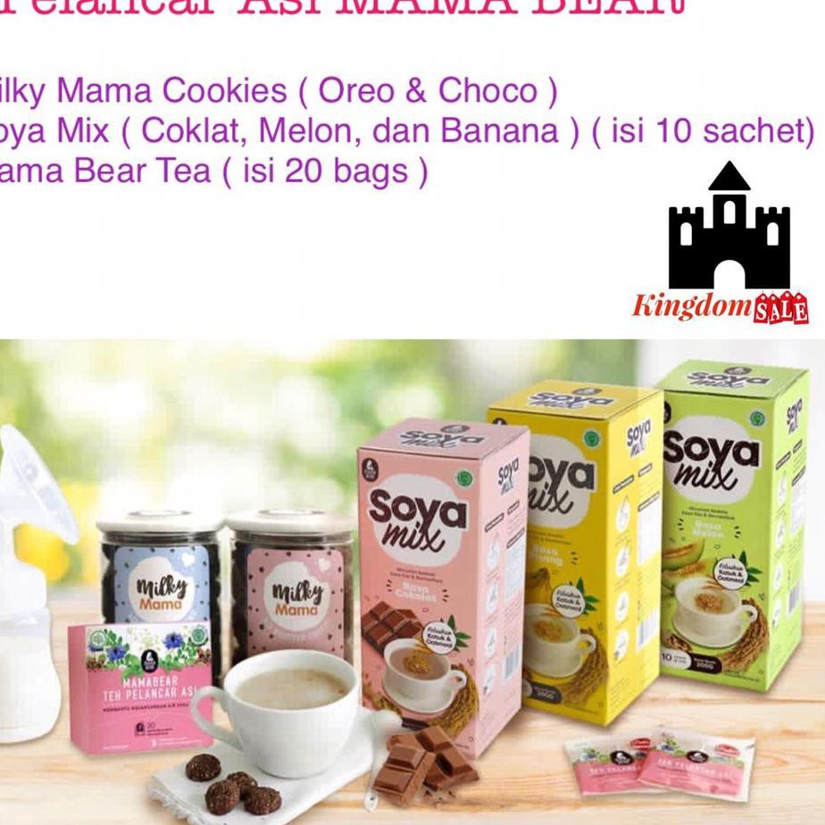 Terlaris MamaBear Mama Bear Milkymama Soya Mix Cookies Teh ASI Pelancar ASIP  ASI Booster ..