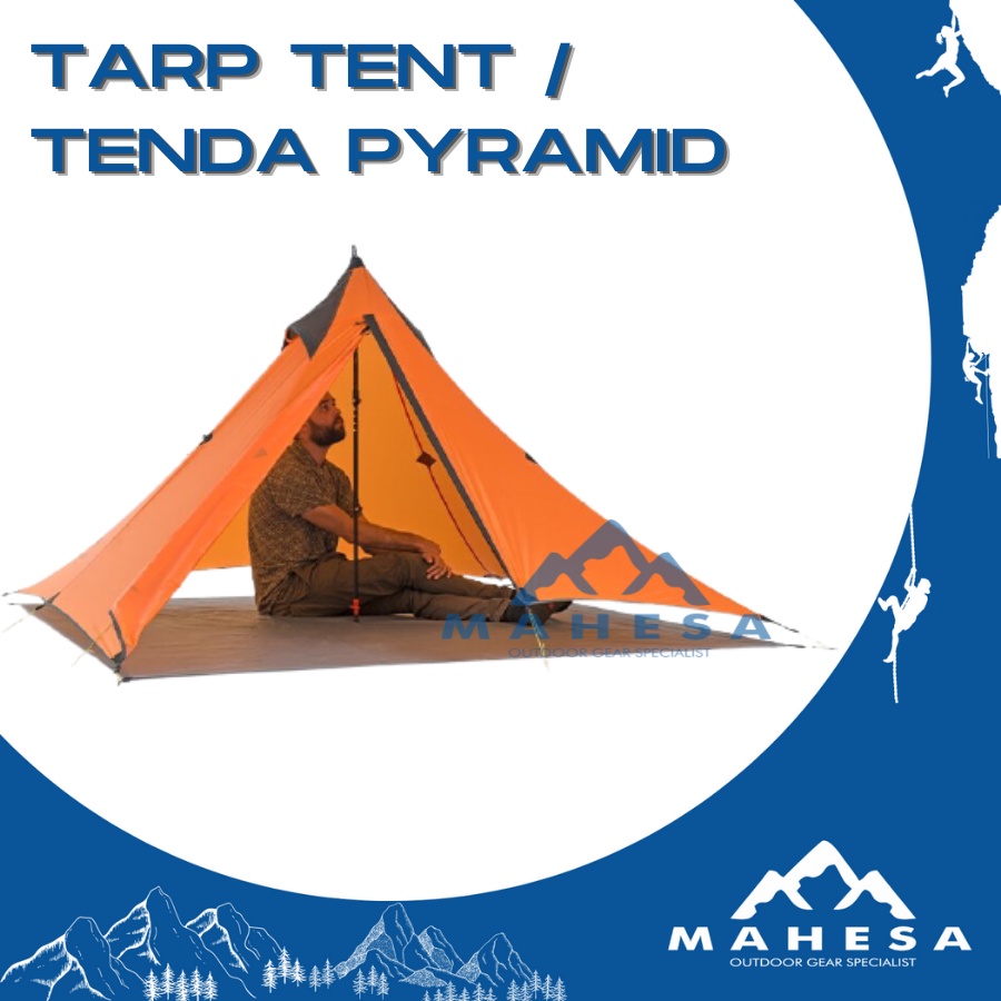 TENDA TARPTENT TARP TENT PYRAMID PIRAMID BUSHCRAFT ULTRALIGHT DAPUR CAMPING ANTI BADAI