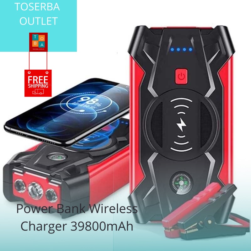 Powerbank Wireles / PowerBank Aki / PowerBank Jumper / PowerBank Jumpstarter / Charger 39800mAh