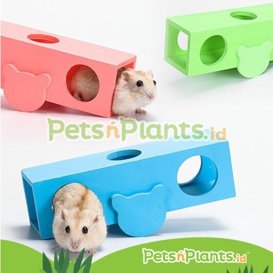 Mainan Kandang Hamster Terowongan Jungkat Jungkit Kayu Ecoboard Import