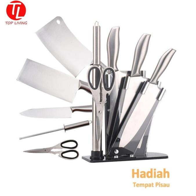 

Top Living Set Pisau Dapur Isi 6Pcs Pisau Daging Stainless Steel Kris182Shop