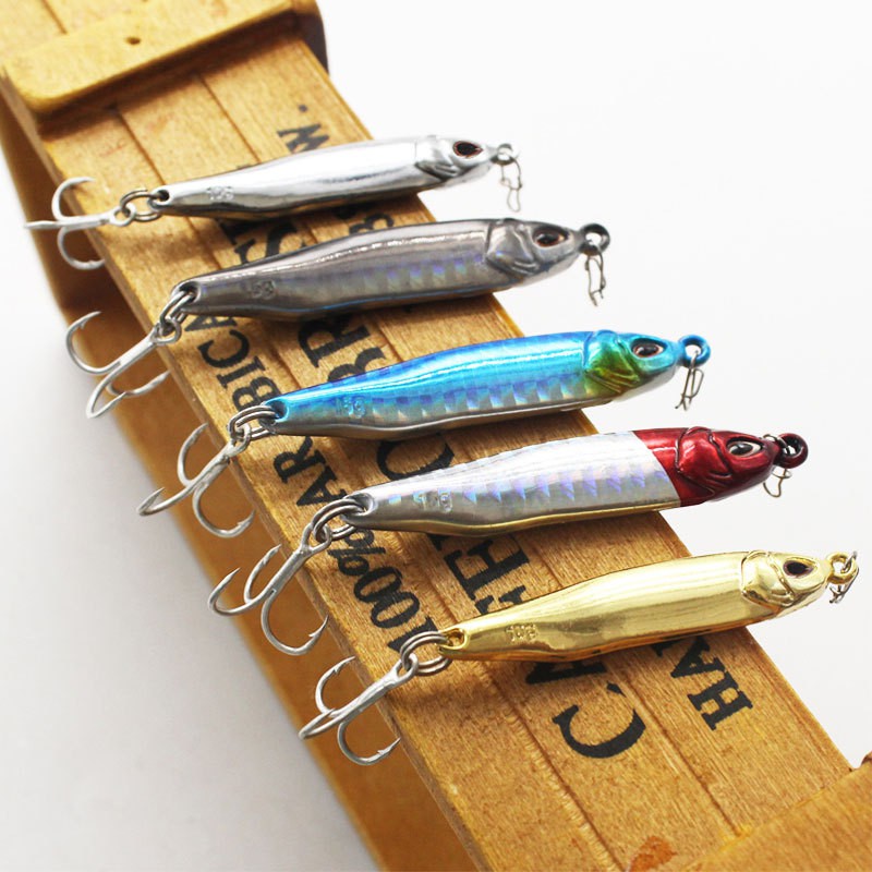 SYFishing 1Pcs New Laser Jig Umpan Pancing 7g/10g/15g/20g Jigging Bait Timbal Logam Jig Lambat Jigging/Trolling Sendok Logam Fishing Lure