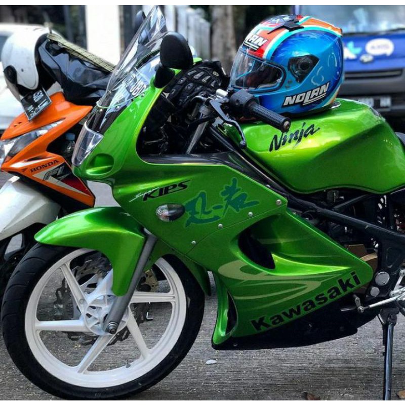 Striping lis sticker standar ORI Kawasaki Ninja RR 2011 OLD Hijau striping ninja 2011 rr