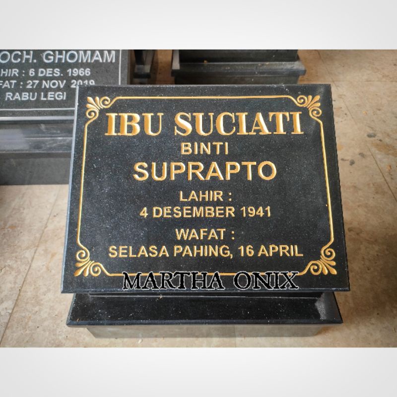 Batu Nisan Marmer/Kijing Makam Granit (hitam)