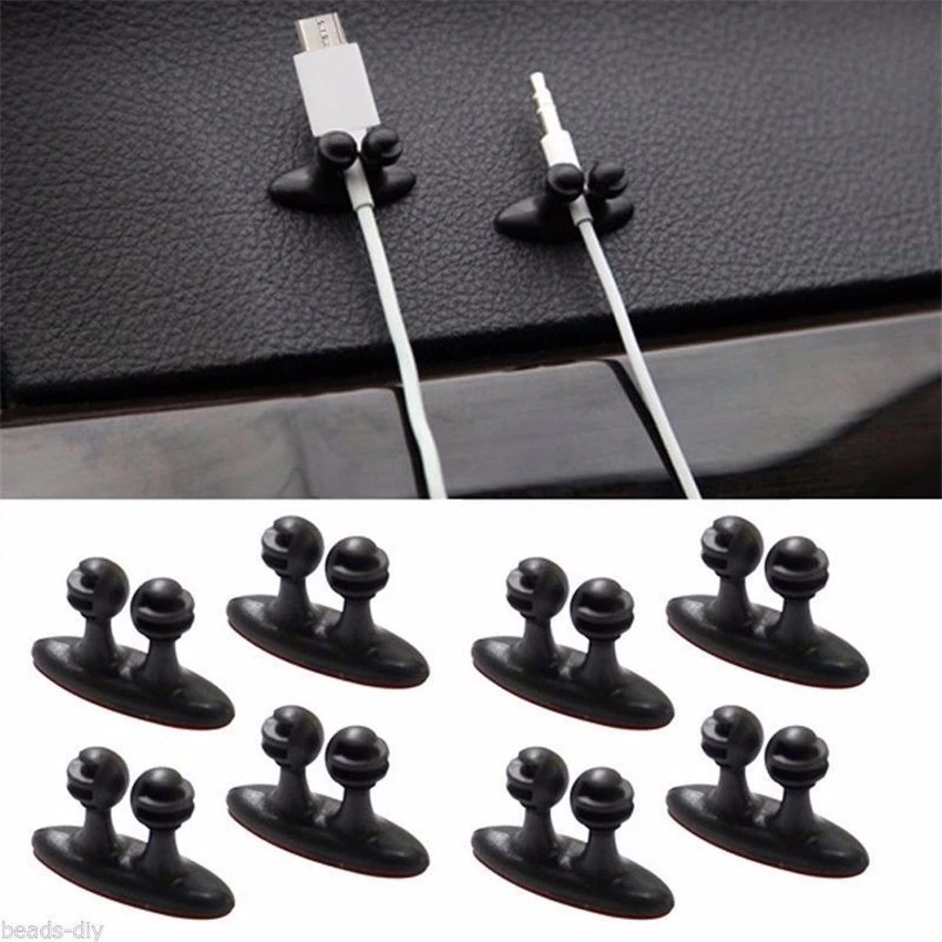 [FEATURED] [1 Pcs Car Interior Cable Cords Organizer] [Self Adhesive Desk Top Cable Wire Holders]