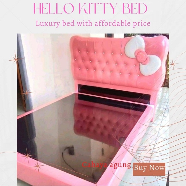 Divan series hello kitty bed tanpa kasur