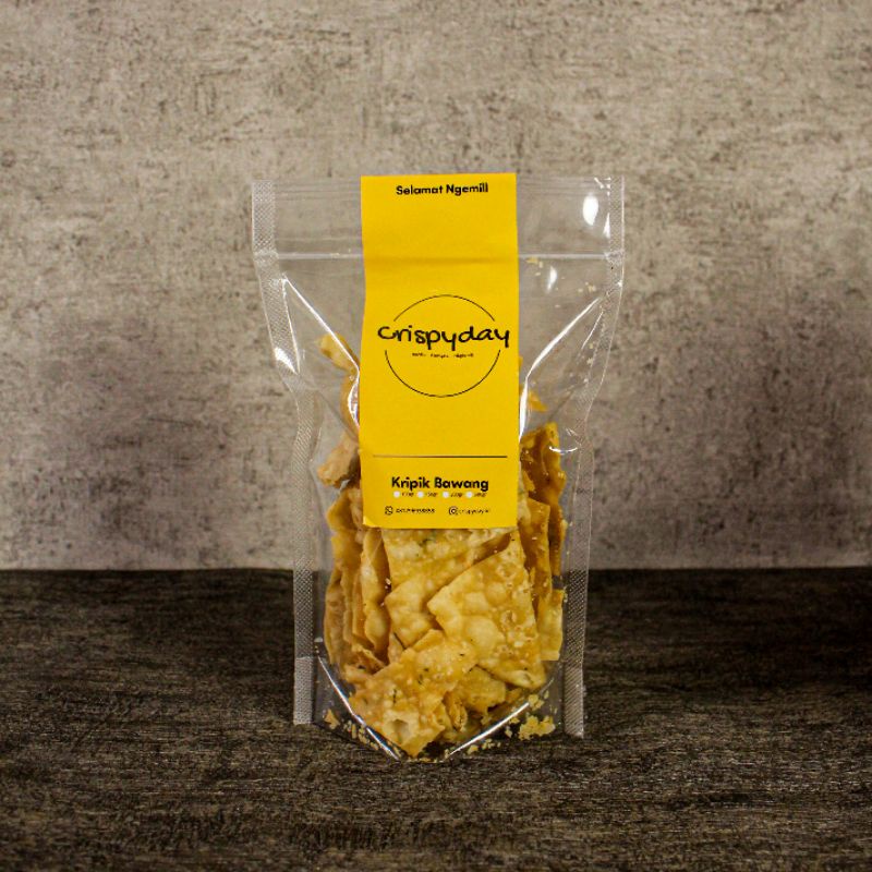 

Crispyday Reguler - Keripik Bawang / Kue Bawang / Cemilan Sehat