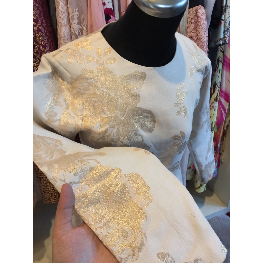 SALE DRESS PARTY GAUN PESTA WEDDING MEWAH GOLD