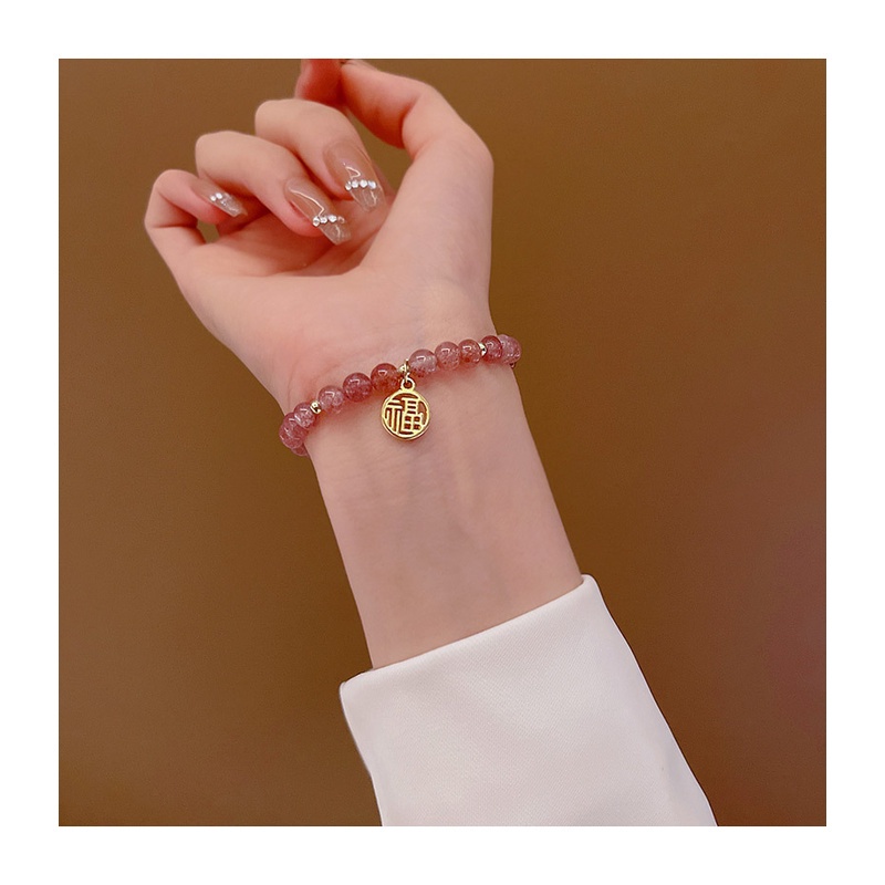 Gelang Kristal Strawberry Untuk Wanita