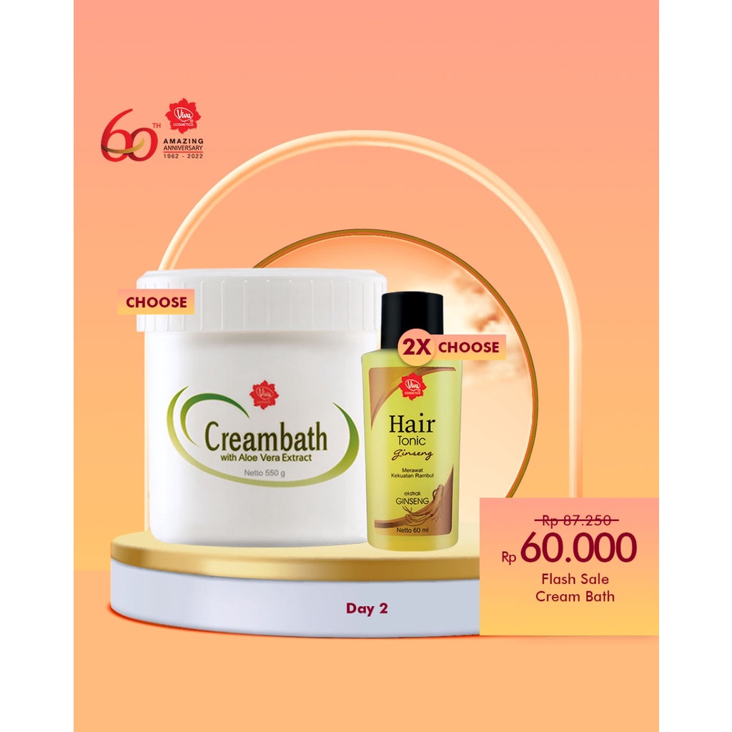 Paket 1 Creambath 2 Hair Tonic Viva