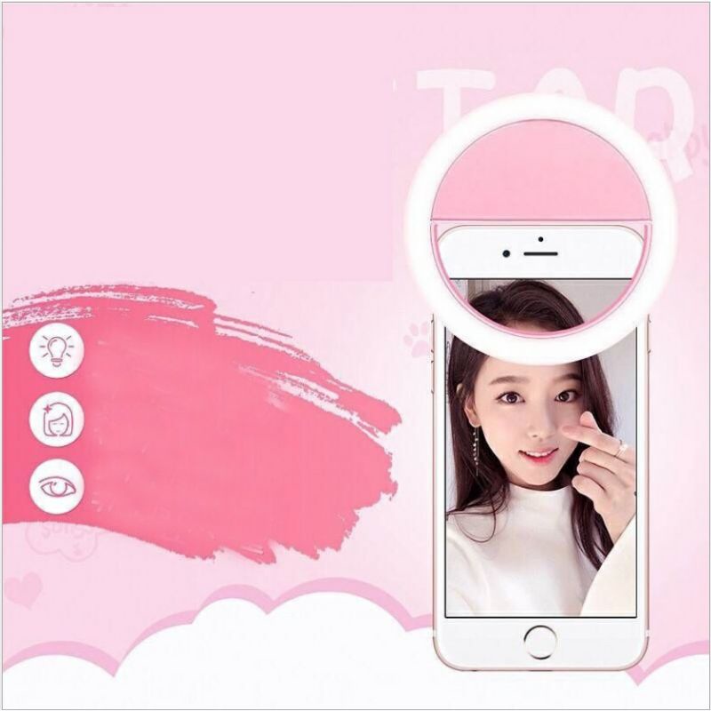 Lampu LED Ringlight selfie recharge portable flash koneksi langsung smartphone