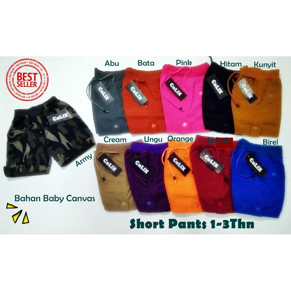 Celana Pendek Anak 0-3Thn Short Pants Anak Murah Celana Pendek Anak  Laki - Laki Perempuan