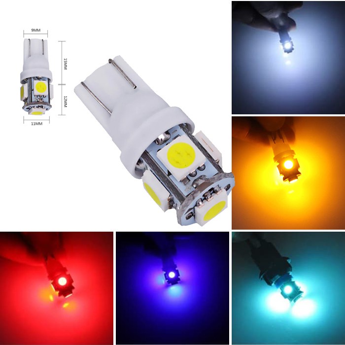 Lampu Sen Led Colok Jagung 5 Mata T10 Motor Dan Mobil Universal