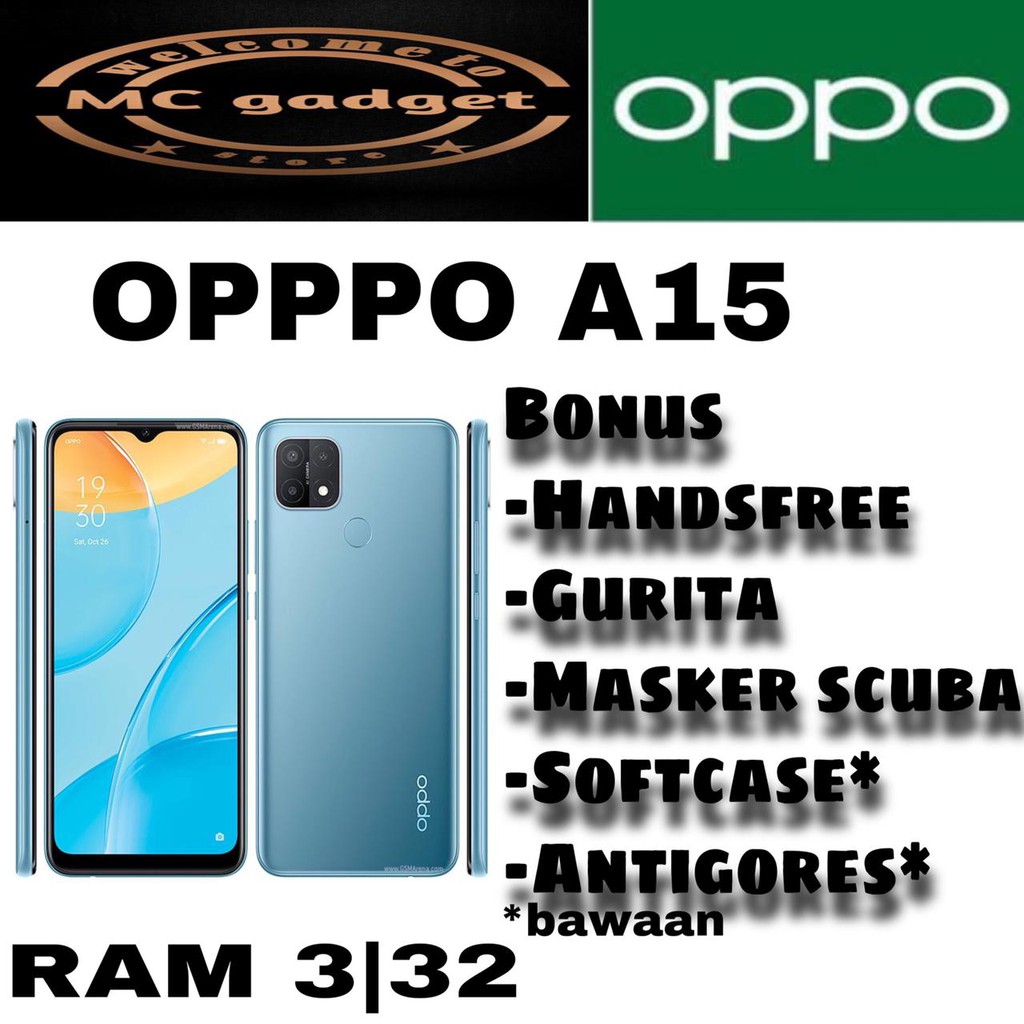OPPO A15 RAM 3/32 GB GARANSI RESMI OPPO INDONESIA