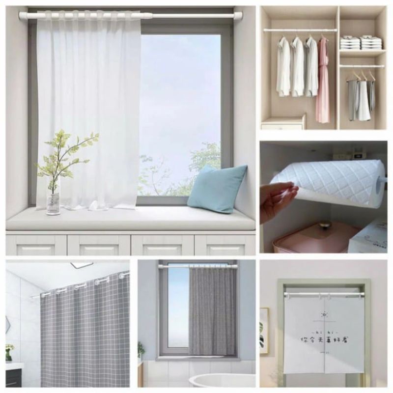 Tiang fleksibel gorden /TIANG PINTU/ TIANG KOLONG DAPUR/tiang fleksibel / tongkat gorden/  tongkat ajaib JKT