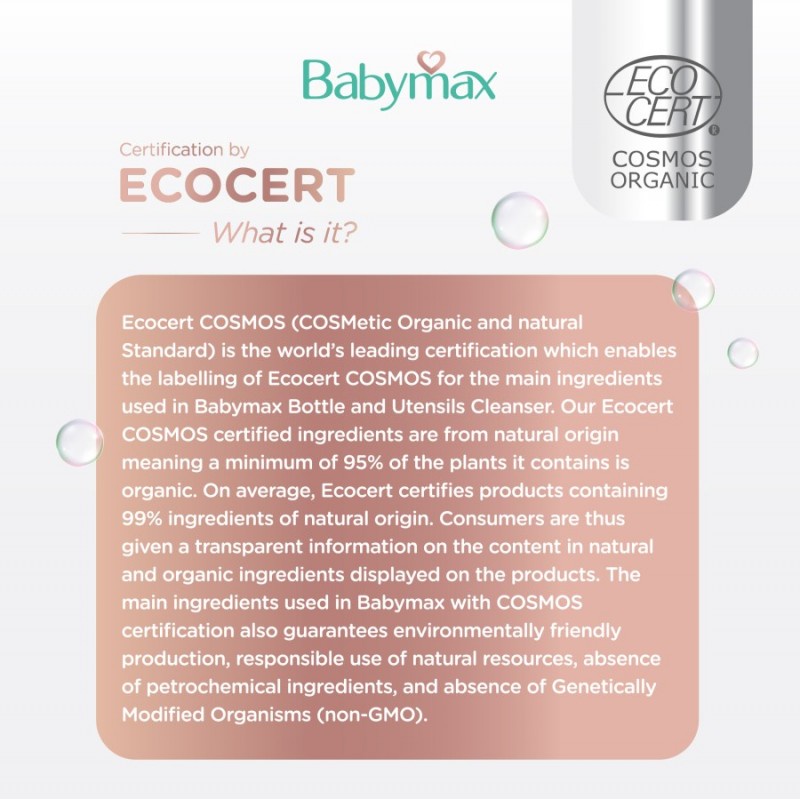 Babymax Ecocert Bottle Utensils Cleanser Sabun Botol Bayi - 480 ml