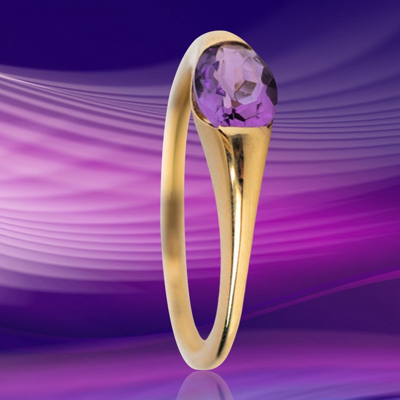 Cincin 925 Sterling Silver Hias Batu Permata Sapphire Alexandrite Ungu Untuk Wanita