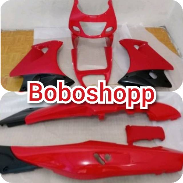Full set cover body Ninja rr old merah cabe original