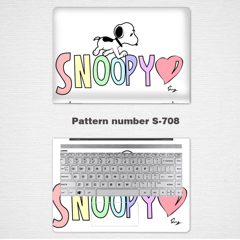 2 Pcs Stiker Pelindung Laptop Notebook Lenovo Ideapad 320-15 Ideapad 330-15 V330-15 Universal Motif Snoopy