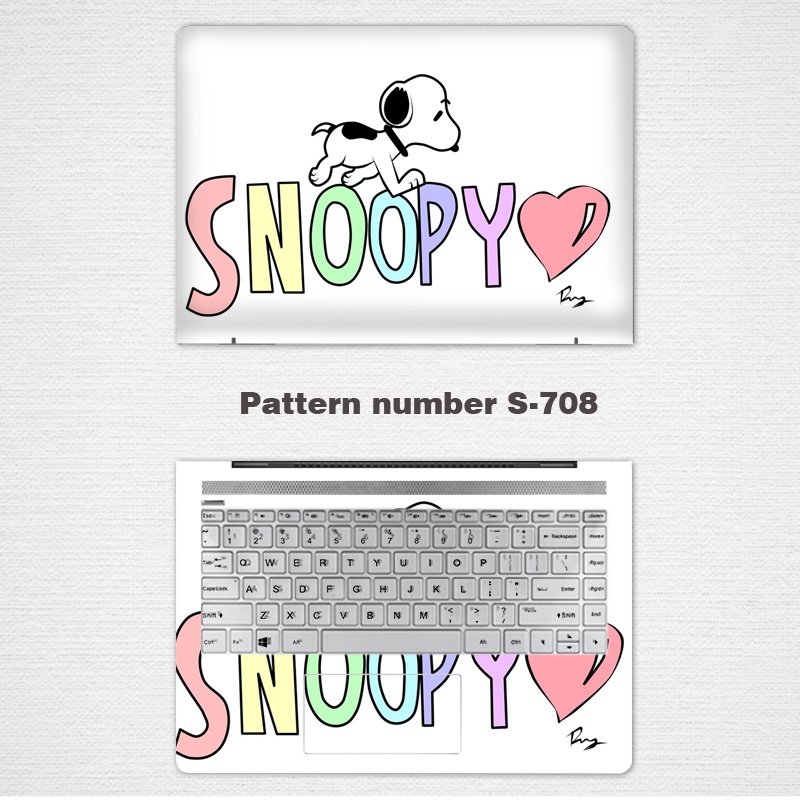 2 Pcs Stiker Pelindung Laptop Notebook Lenovo Ideapad 320-15 Ideapad 330-15 V330-15 Universal Motif Snoopy