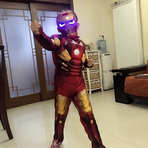 Kostum Iron Man Mussle Murah Baju Robot Cosplay Murah Topeng Ironman - Random Warna