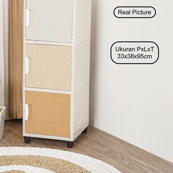 AKAKO - LEMARI PAKAIAN BAJU PLASTIK RAK PIRING AKAKO ROTAN AKAKO SWING 2 SUSUN 3 SUSUN 4 SUSUN 5 SUS