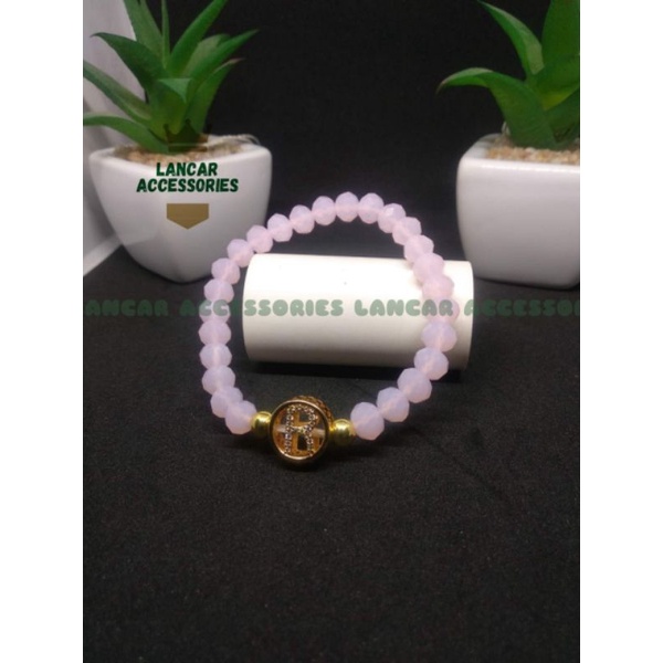 COD✅ Gelang Nama Inisial Huruf Dewasa Dan Anak Gelang Batu Ceko 8mm