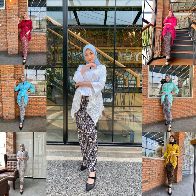 PB//KEBAYA SHELVI BRUKAT - KEBAYA PESTA KONDANGAN TERBARU - PAKAIAN WANITA - BAJU KEBAYA COUPLE WISU