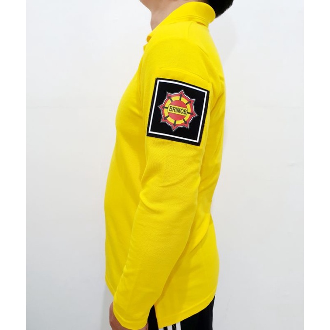 Kaos Baju Logo Brimob Polo Lengan Panjang S - 5XL Tactical Model PDL Free 3 Tempelan Patch Velkro