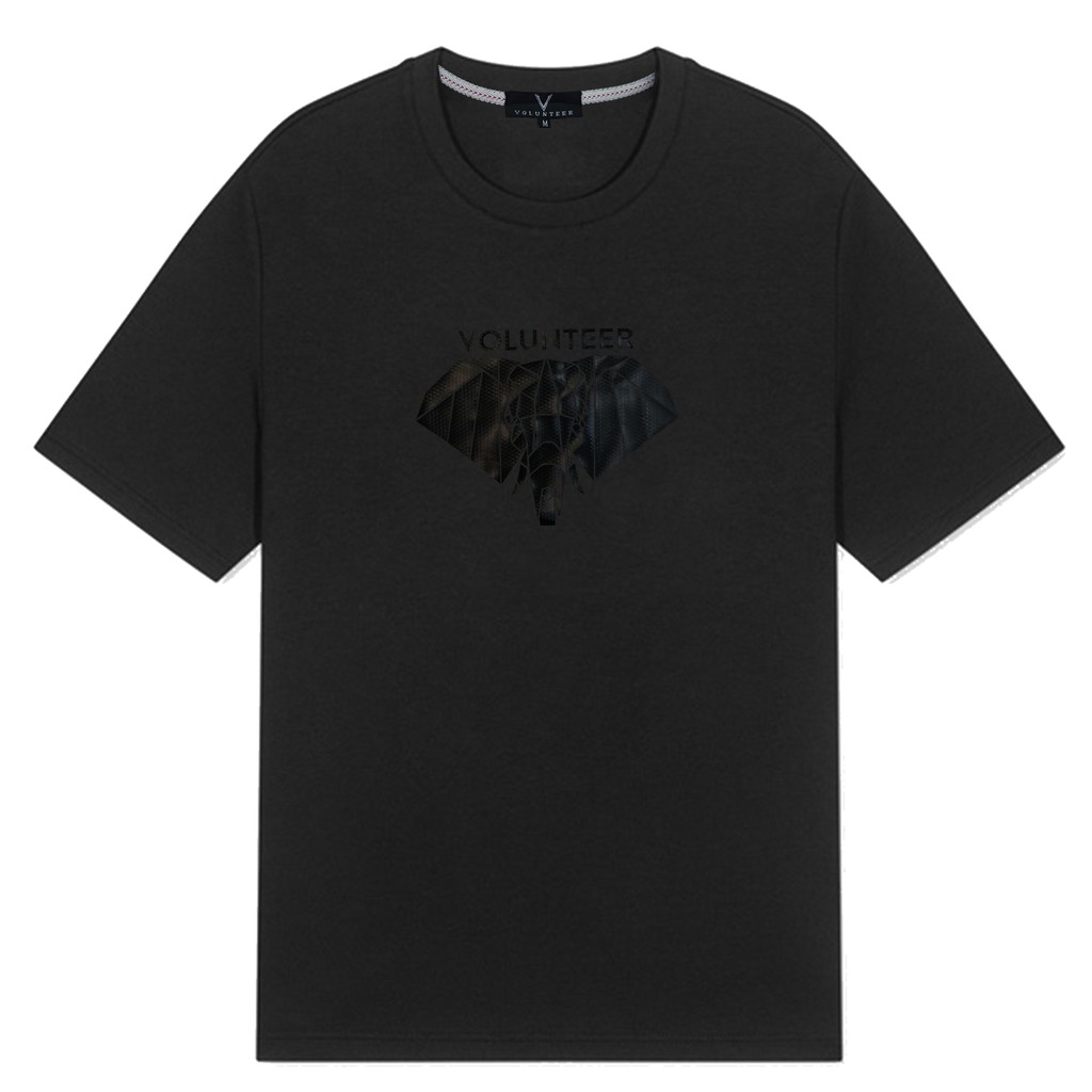 T-Shirt Oblong Black Volunteer Elephant VOLUNTEER