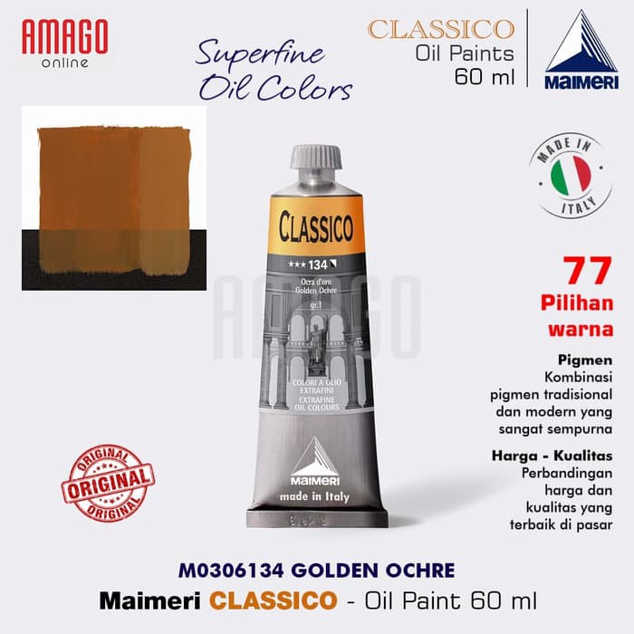 MAIMERI CLASSICO - OIL PAINT - GOLDEN OCHRE - 60ML - M0306134