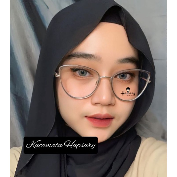 KACAMATA MINUS FRAME AMAYA LENSA ANTI RADIASI | KACAMATA PHOTOCROMIC | KACA MATA WANITA CAT EYE 98525