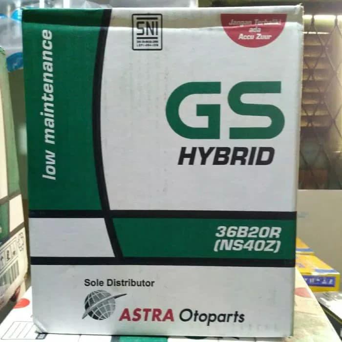 AKI GS astra HYBRID NS40z / 36b20r suku cadang