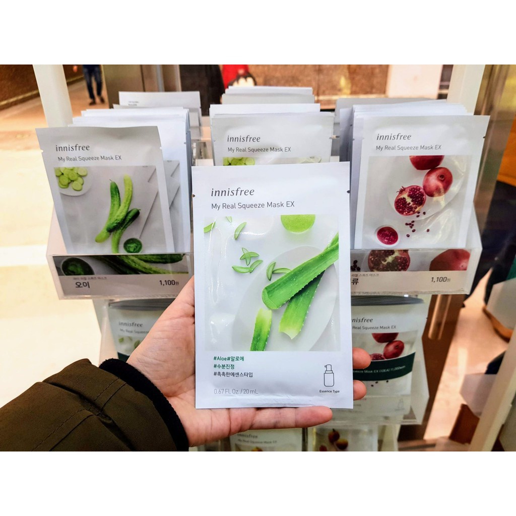 INNISFREE Sheet Mask My Real SqueezeMasker Innnisferr Wajah Masker Muka/Masker Murah/Nature Reublic