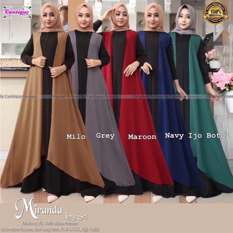 MIRANDA LONG SET/ MARCH TUNIK COUPLE IBU DAN ANAK MOTIF POLKADOT BAWAH REMPEL BY CANTIQUE