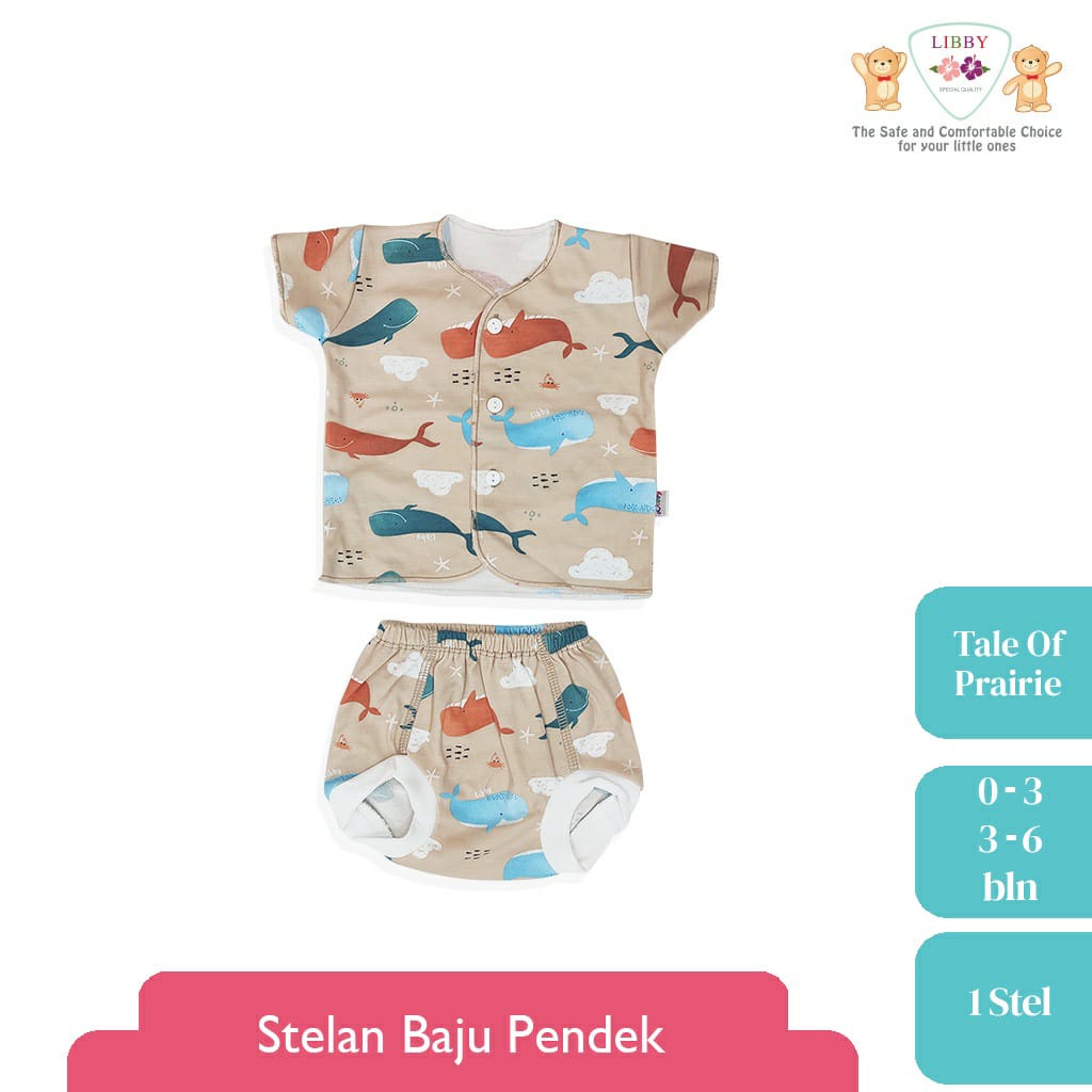 Libby Stelan Baju Pendek Celana Pop - Tale Of Prairie Series ( Isi 3 Pcs )