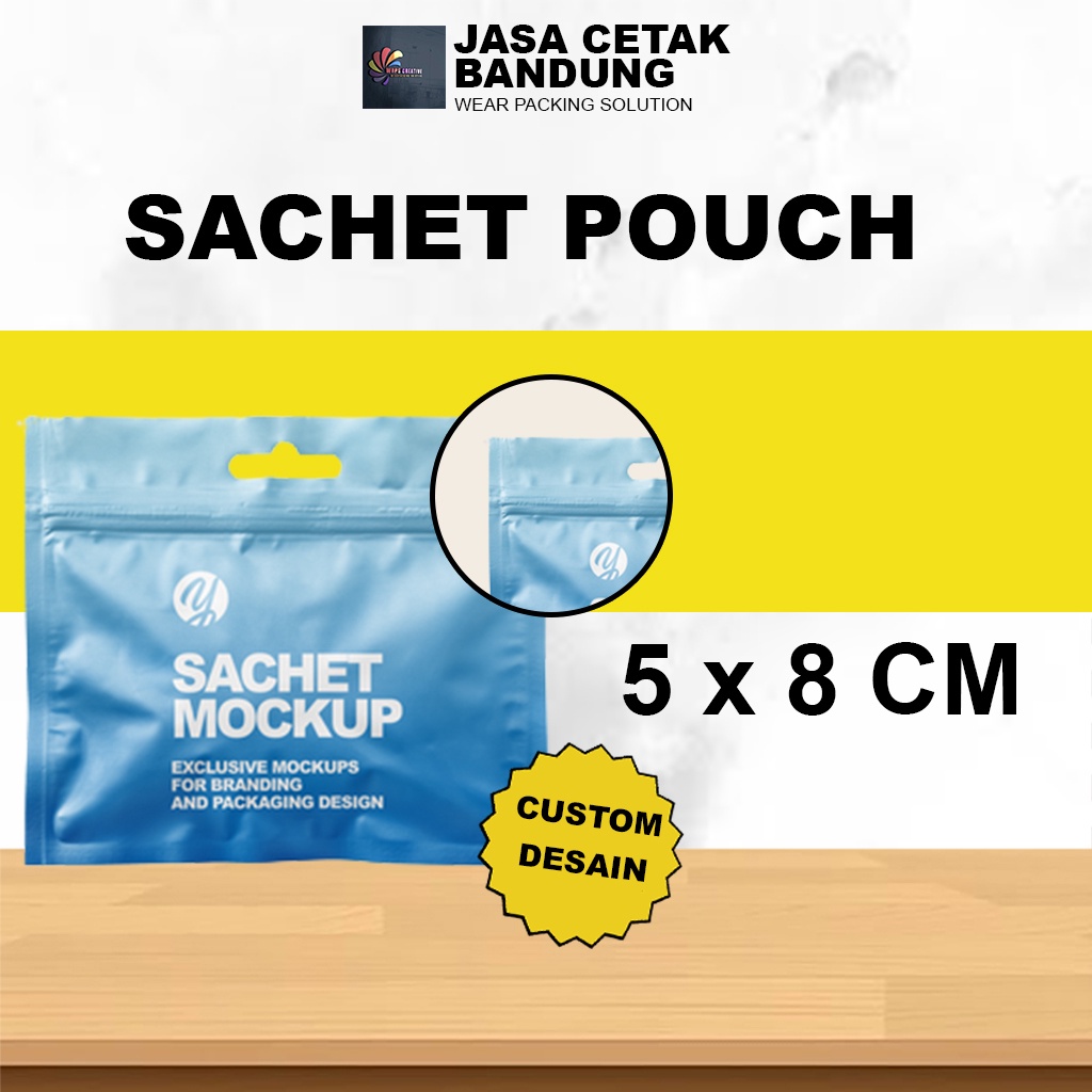 

Kemasan Custom Sachet Full Print Ukuran 5x8