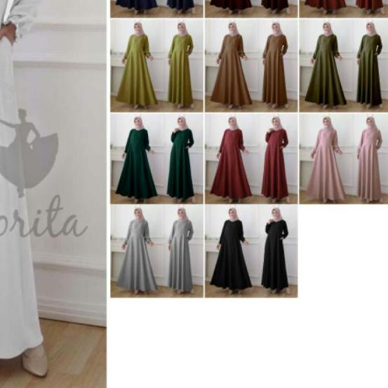 Bakul Señorita - Gamis Katun Polos Jumbo Putih Plain Maxy Busui Petra Solo Syari Maryam Basic
