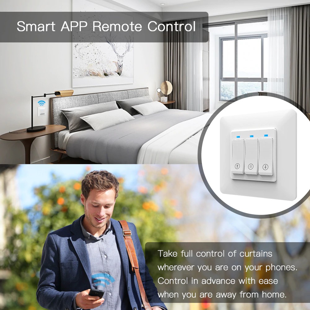 Wifi Smart Curtain Switch Tuya Smart Life App Remote Control Motorized Curtain Motor Roller Shopee Indonesia