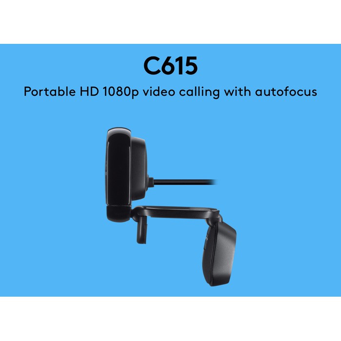 WebCam Logitech C615 Portable HD Webcam 1080p Autofocus video - Resmi