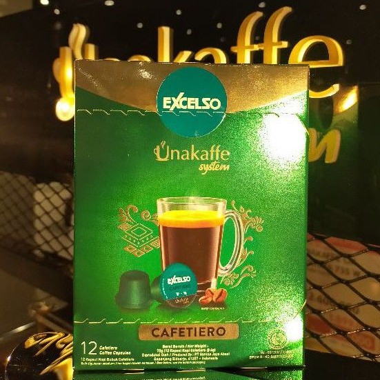 

Unakaffe System Coffee Capsule - Kopi Kapsul Excelso Unakaffe Cafetiero Box isi 12 kapsul