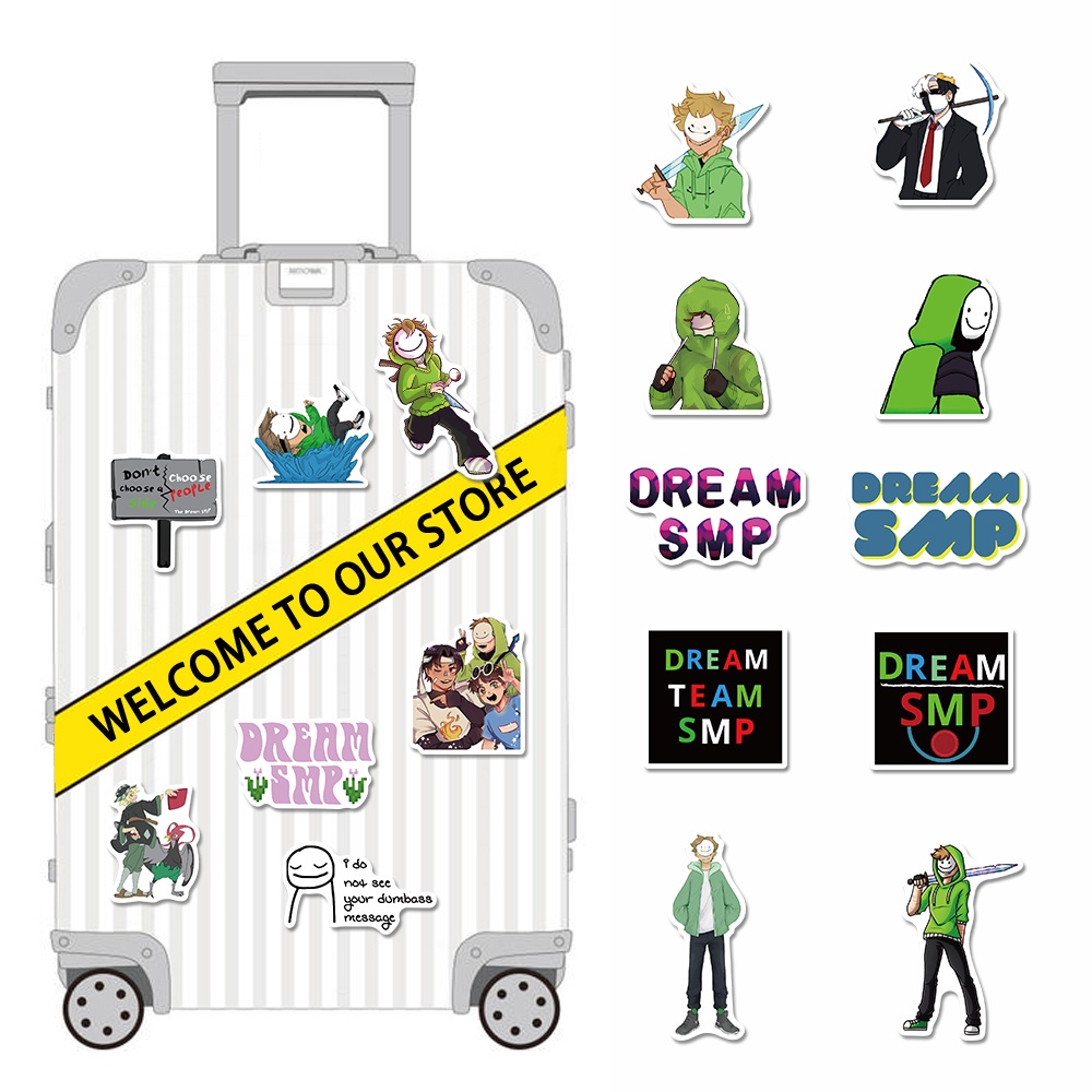 50pcs Stiker Motif Kartun Game Dream Smp Tahan Air Untuk Dekorasi Laptop / Gitar