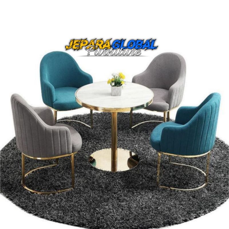 Kursi makan stainless steel shabby / kursi teras / kursi santai / kursi tamu (sofa tamu,kursi duco )