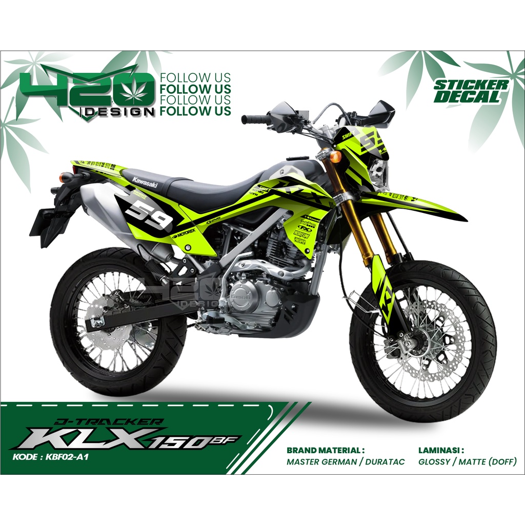 DECAL STICKER KLX 150 BF - DECAL FULLBODY KLX 150BF NEW - AKSESORIS STIKER KLX 150