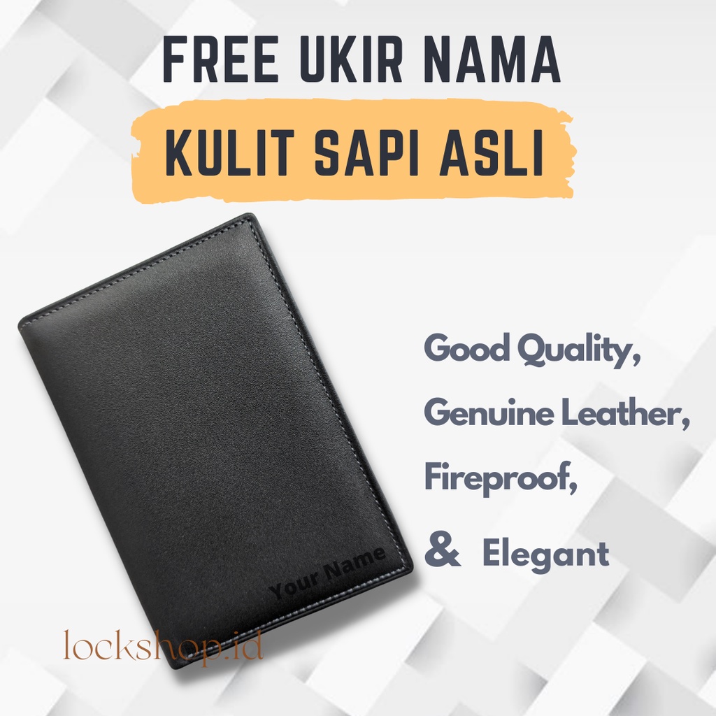 Dompet Kulit Panjang 3/4 Asli Pria 100% Kulit Sapi Asli FREE UKIR NAMA L016