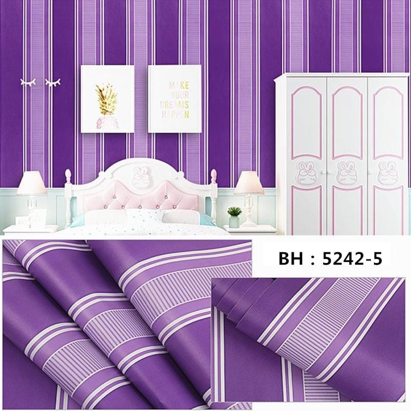 WALLPAPER DINDING MOTIF SALUR UNGU