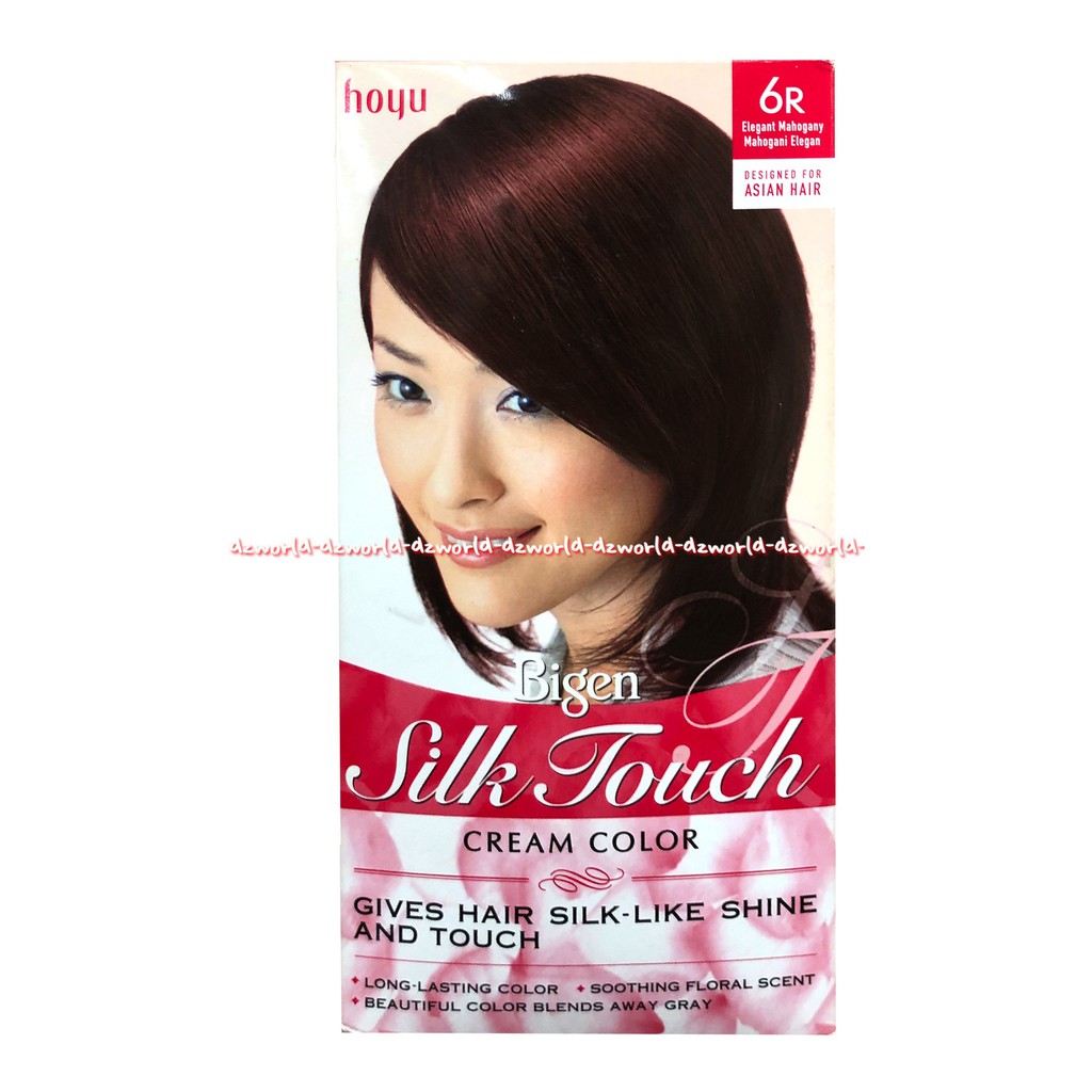 Bigen Silk Touch Cream Color 6R Elegant Mahony Hoyu Cat Rambut Merah